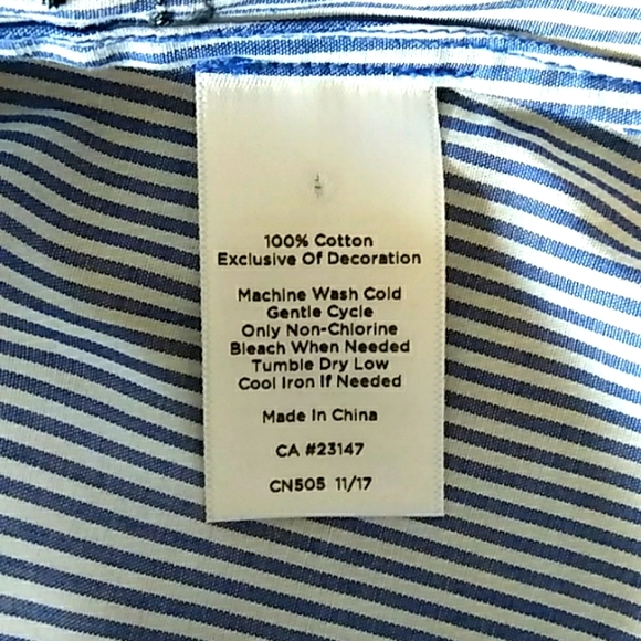 Talbot's Ladybug Stripe Sleeveless Top SZ M/P - Picture 7 of 7